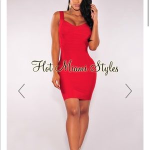 🔥Final sale🔥Hot Miami styles red dress small